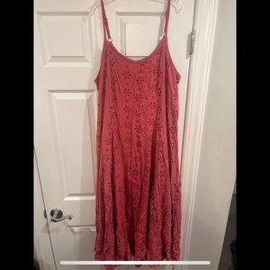 Aline pink floral torrid maxi dress size 1